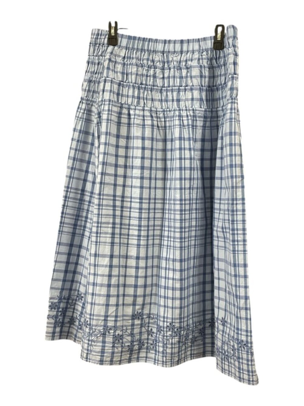 Women's Smocked Maxi Skirt, Free Assembly, L, Polished Blue, NWT